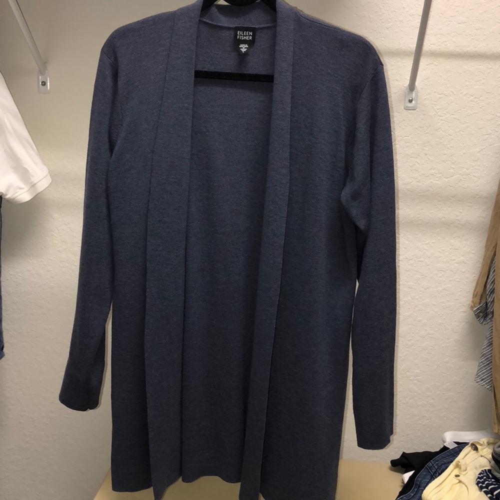 Eileen Fisher Wool Cardigan Large